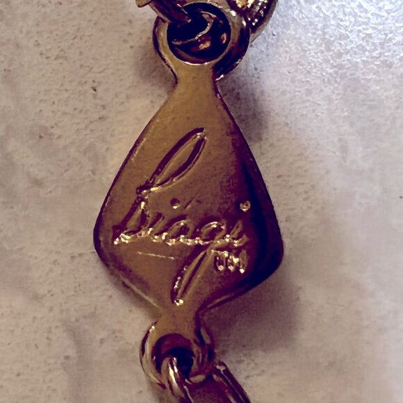 *3/$20* Vintage Biagi gold tone and rhinestone necklace - Picture 6 of 6